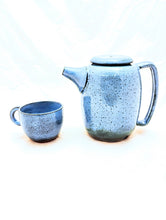 Load image into Gallery viewer, Indigo Speckle Coffee Pot